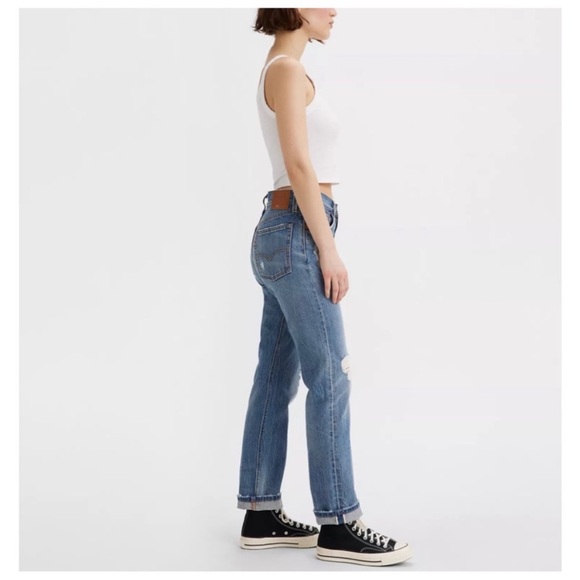 Levi’s 501 RARE Selvage Women's Sz 24 White Oak Cone Mills Denim High Rise Jeans - Picture 4 of 12